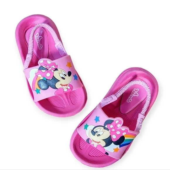 Disney Minnie Mouse Pink Slides Sandals Size 5 / 6 - Picture 15 of 15